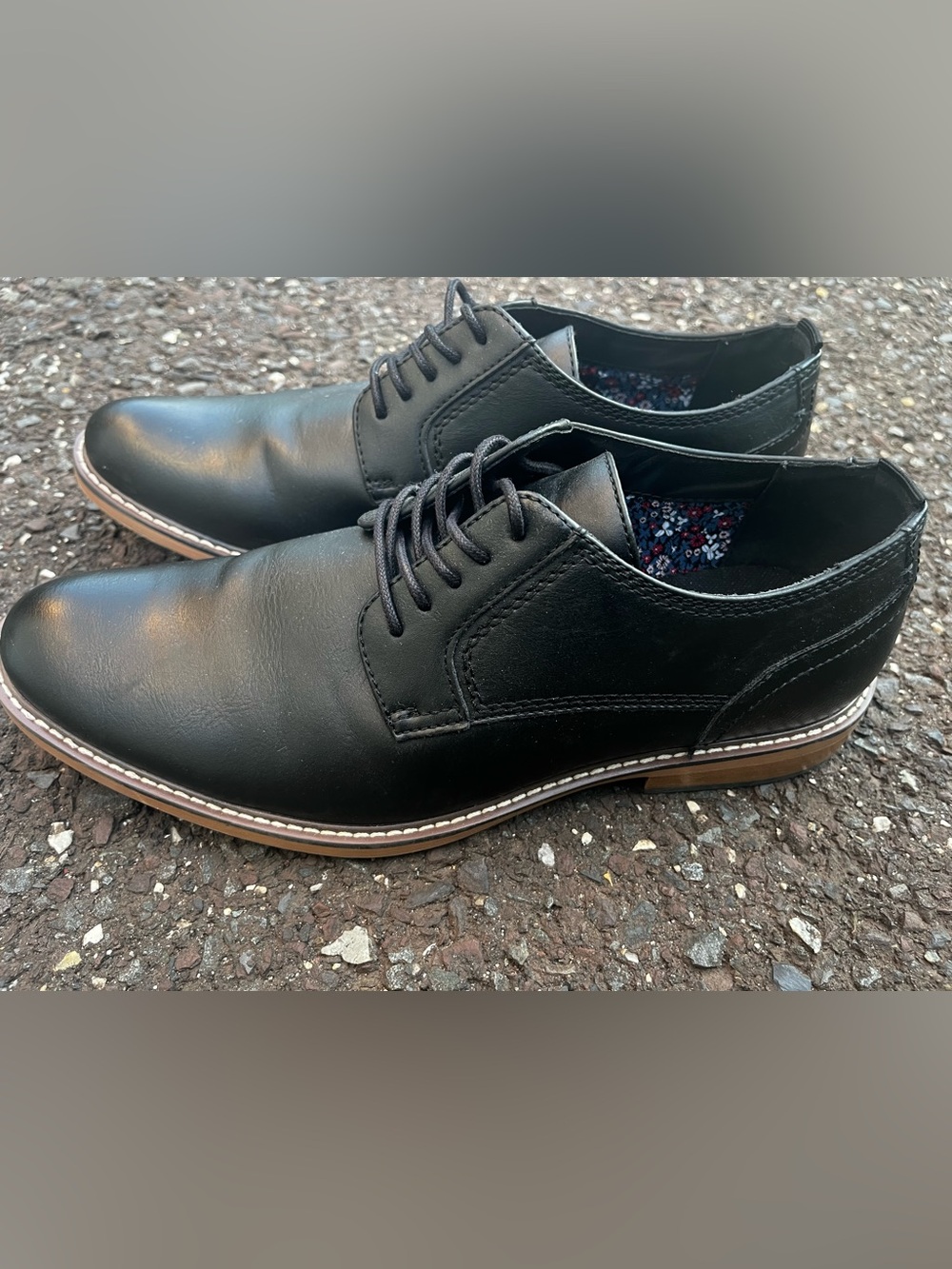 Steve Madden ortho-lite men’s size 9.5 black oxford dress shoes EUC